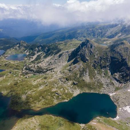 Rila Lakes Sunrise Panorama, Bulgaria Stunning Aerial Landscape