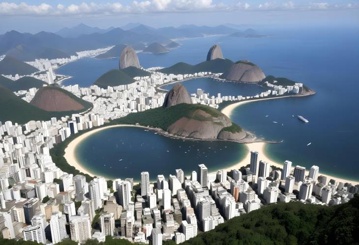 Rio de Janeiro from Above Top View of Iconic Sights and Coastal Beauty