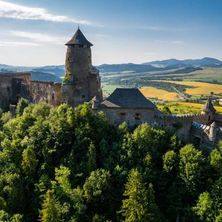 Romantic Bojnice Castle Aerial View Medieval UNESCO Heritage