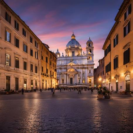 Romantic Twilight at Piazza Navona A Night to Remember in Rome