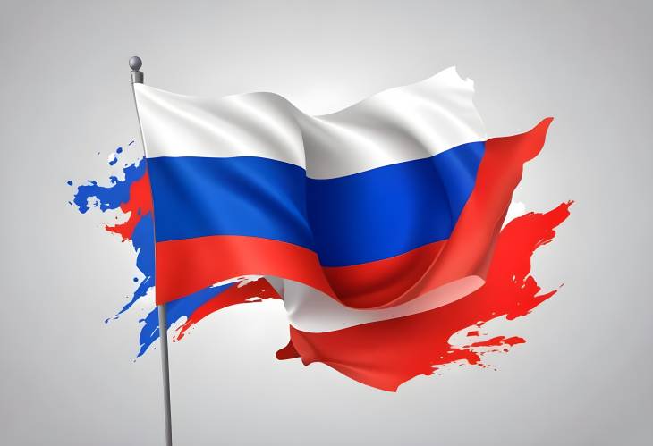 Russia Tricolor Flag A Patriotic Illustration for Banners and Backgrounds