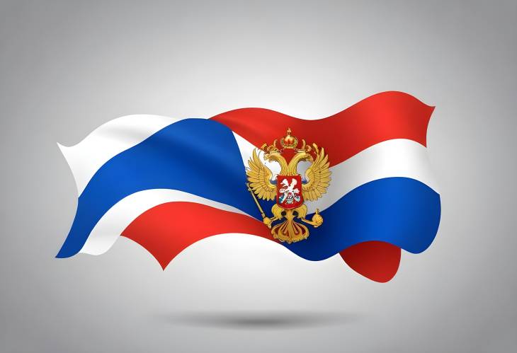 Russian Federation Tricolor Flag Ideal for Banners and Backgrounds