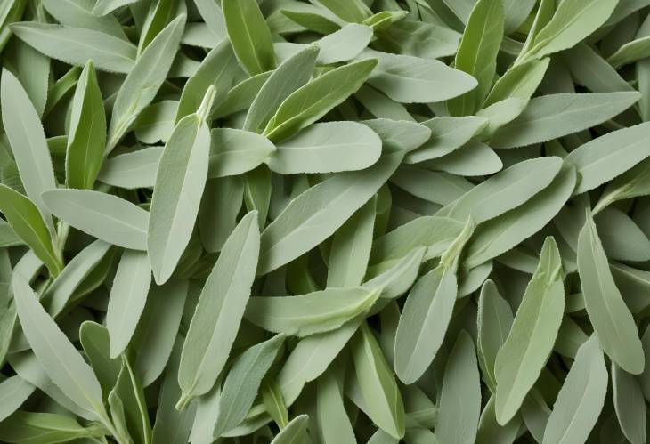 Sage Leaves on Green A Botanical Close Up of Herbal Beauty