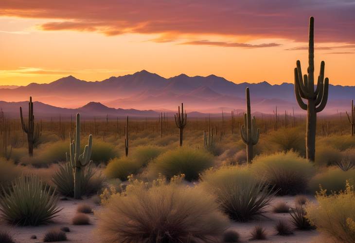 Saguaro Sunset A Golden Hour Delight