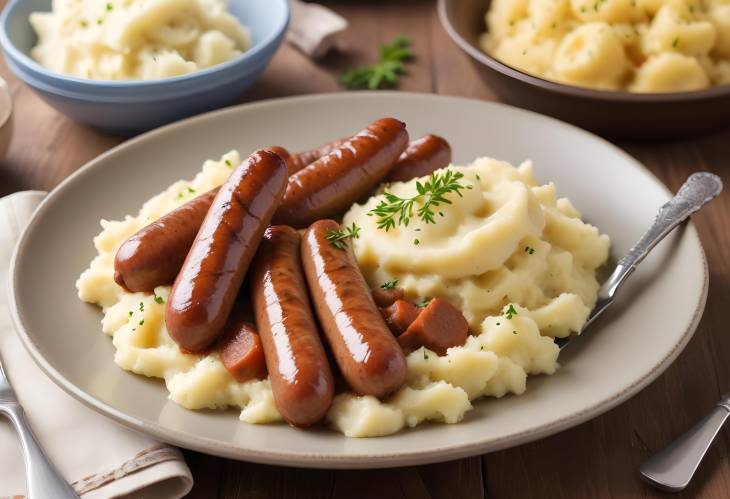 Sausage and Mash Classic Comfort Food with Sausages and Mashed Potatoes