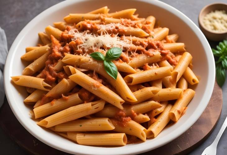 Savor Spicy Penne all Arrabbiata Italian Pasta with Fiery Tomato Sauce