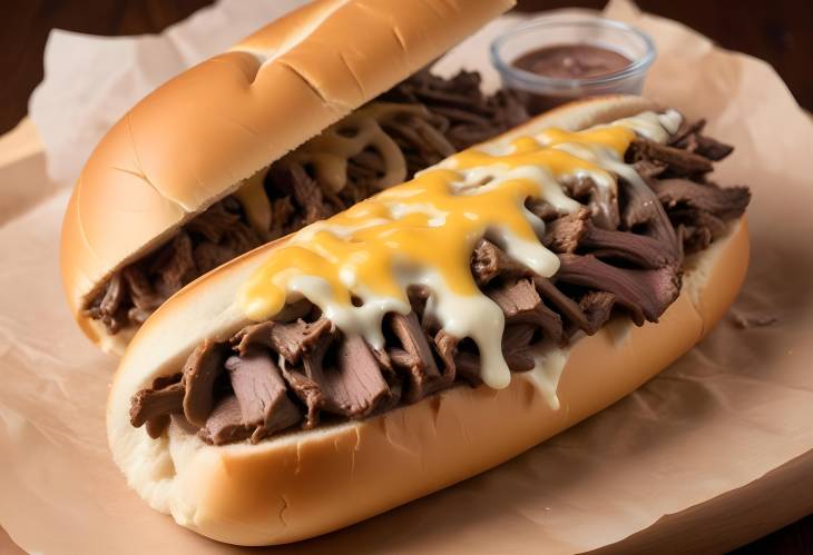 Savor the Philly Cheesesteak Thin Steak and Melted Cheese Sandwich