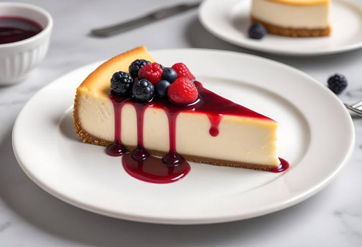 Savoring Elegance New York Cheesecake  Berries