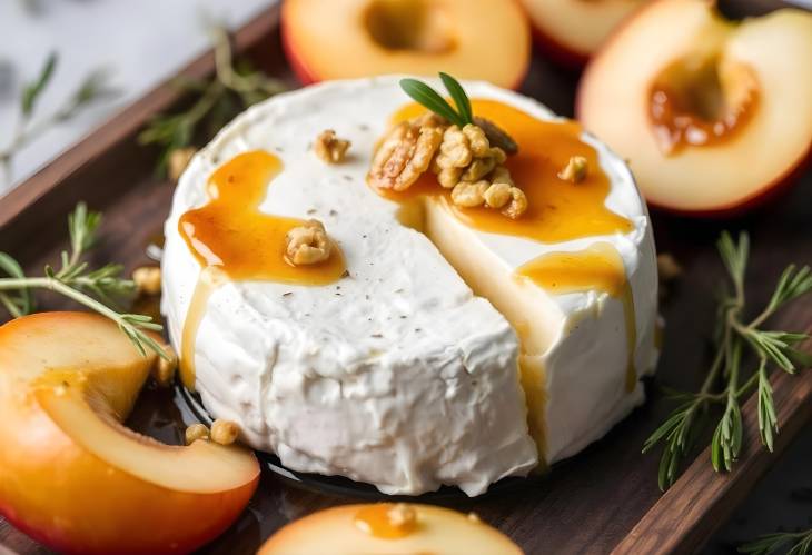 Savory and Sweet Baked Camembert with Apples and Honey