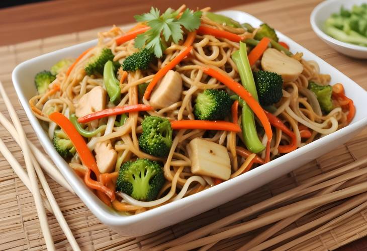 Savory Fusion Vegetable Chopsuey with Crispy Noodles and Stir Fried Indo Chinese Veggies