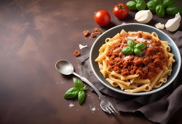 Savory Hot Bolognese Pasta with Parmesan and Basil  Italian Dining Experience