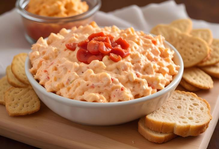 Savory Pimento Cheese Traditional Southern Spread with Pimentos, Cheese, and Mayo