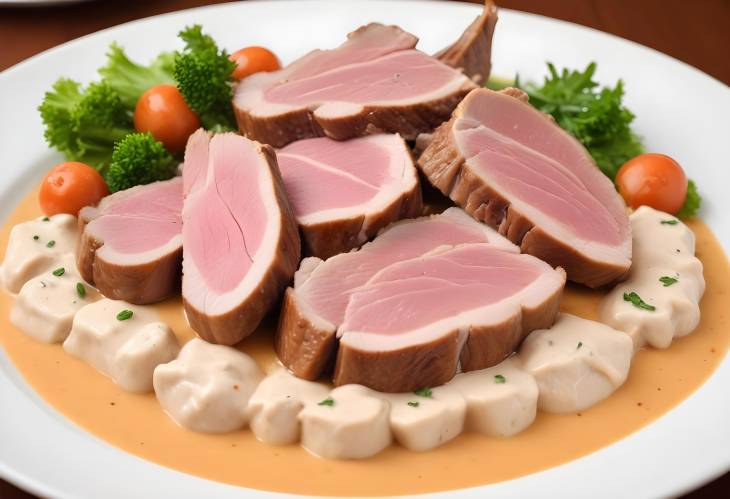 Savory Veal Pieces in Tuna Sauce Ideal for Upscale Dining and Gourmet Culinary Experiences