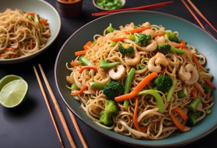 Savory Vegetable Chopsuey Stir Fried Indo Chinese Veggies with Crispy Noodles and Fusion Flair