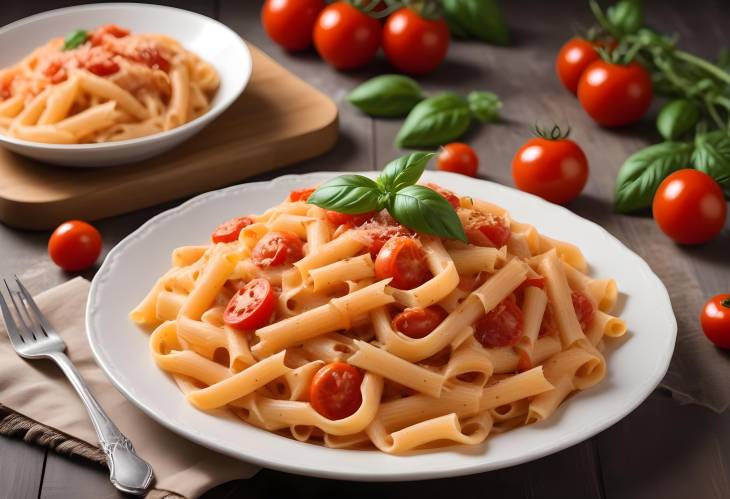 Savory Wide Ribbon Pasta with Tomato and Herb Sauce