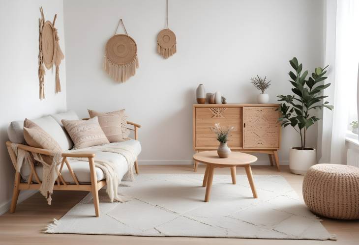 Scandinavian Boho Home Design Minimalist Furniture and Home Staging for a Stylish Interior