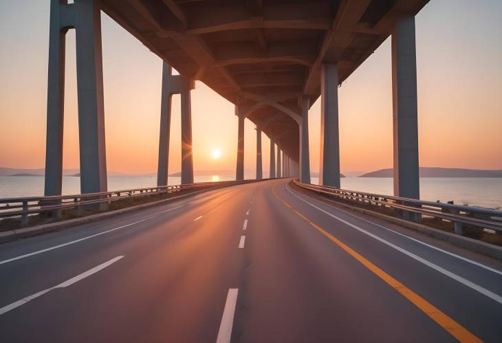 Scenic Coastal Drive in Turkey Sunset and Highway Bridge Views