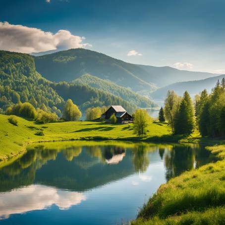 Scenic Countryside of Bosnia and Herzegovina  Sunny Afternoon on Mount Lebrsnik