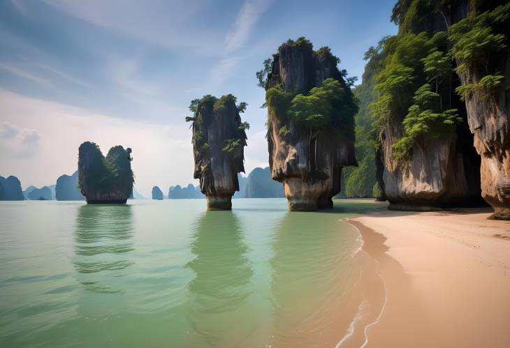 Scenic James Bond Island Koh Tapu in Beautiful Phang Nga Bay, Thailand