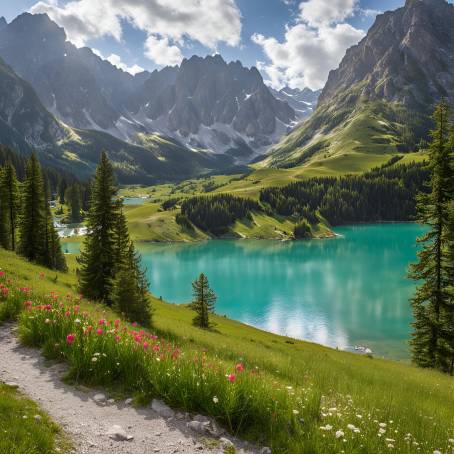 Scenic Turquoise Lake at Uzundere Seven Lakes, Erzurum  Trkiye June 2021 Adventure