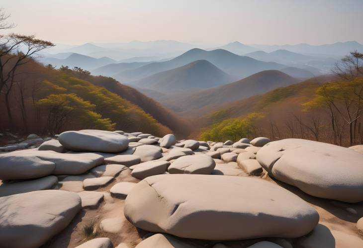 Scenic View of Standing Rock Mountain at Mudeungsan Park, Gwangju