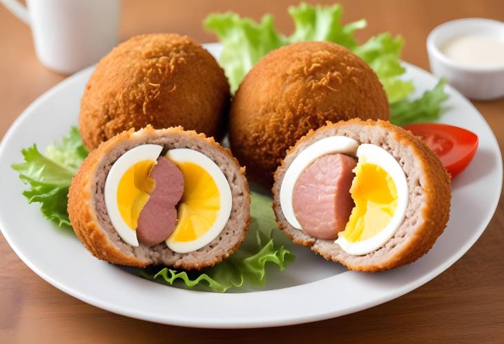 Scotch Egg Crispy and Savory Hard Boiled Egg Encased in Sausage Meat and Fried to Perfection