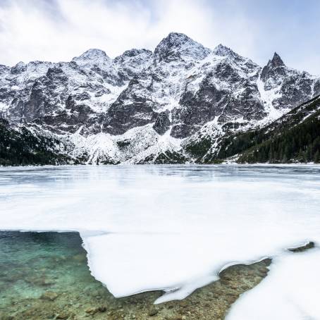 Sea Eye Lake in High Tatras, Tatra National Park, Poland