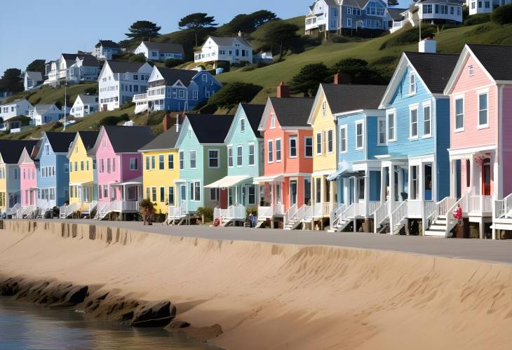 Seaside Festival Coastal Bliss in a Town of Colorful Houses