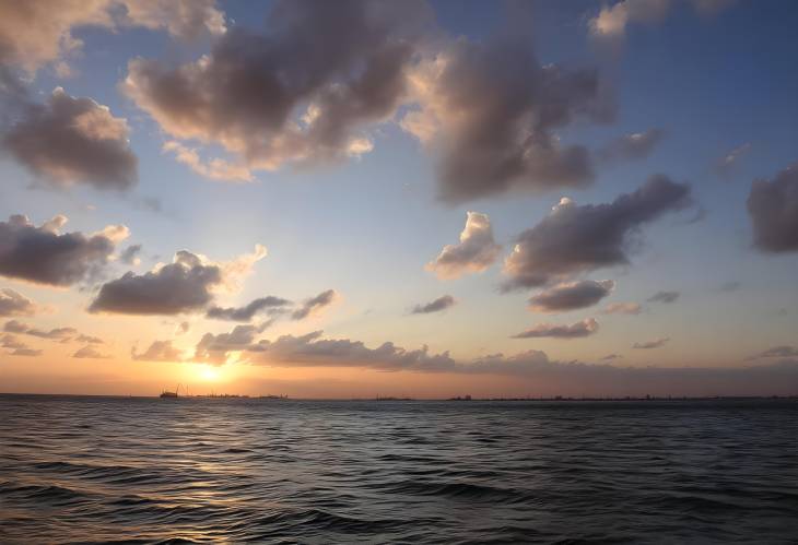 Seaside Sunrise Dramatic Cloud Show in Al Khobar