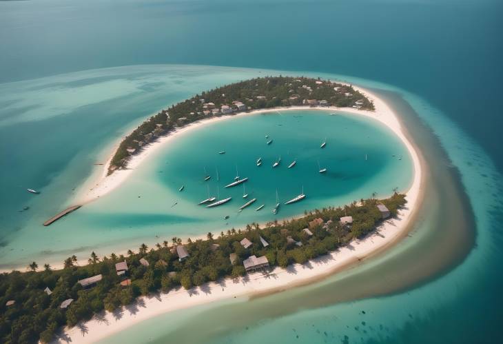 Serene Aerial View of Prison Island, Zanzibar A Coastal Gem Near Stone Town