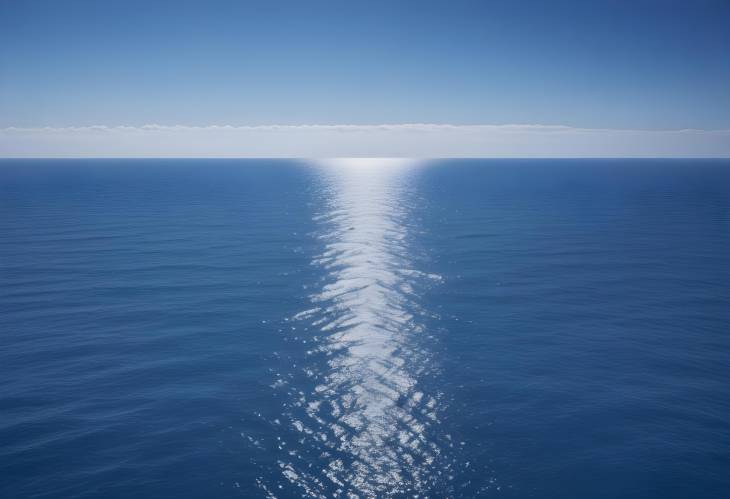 Serene Ocean Horizon with Endless Blue Calm