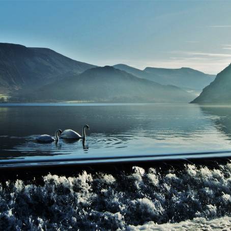 Serene Spring Reflections on Ennerdale Water Amidst Natures Beauty