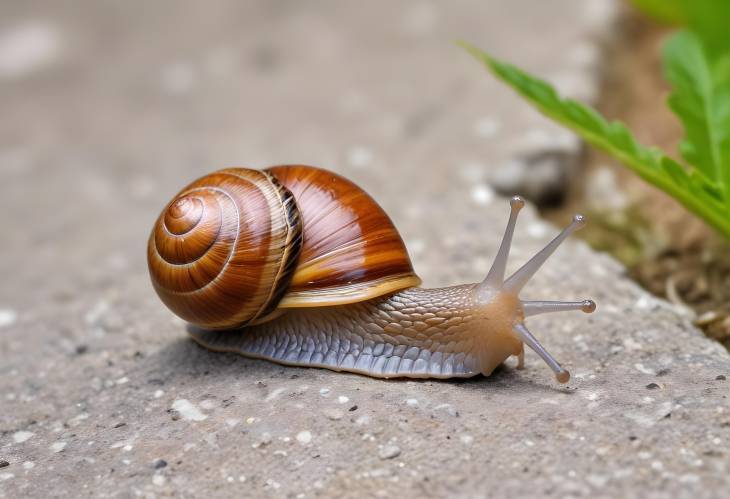 Serene Summer Moment with a Charming Snail  July in Germanys Natural Beauty