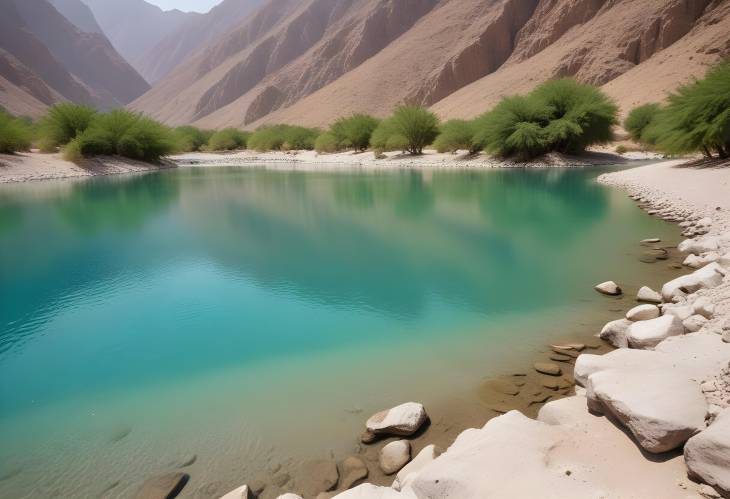 Serene Turquoise Lagoon in Wadi Tiwi, Oman A Nature Lovers Paradise