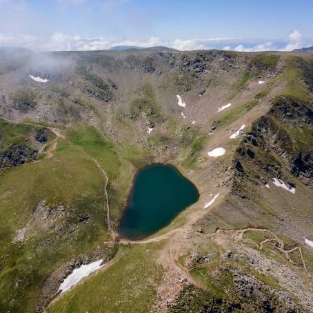 Seven Rila Lakes at Dawn Aerial Views of Bulgaria Beauty