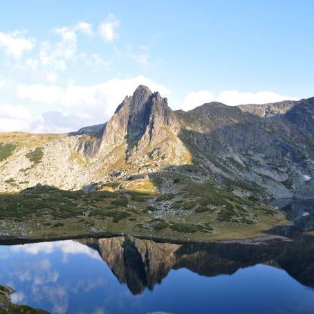 Seven Rila Lakes Sunrise Aerial Views of Bulgaria High Beauty