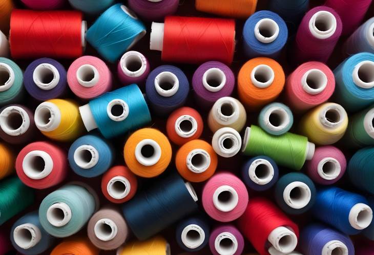 Sewing Threads in Every Color A Multicolored Close Up