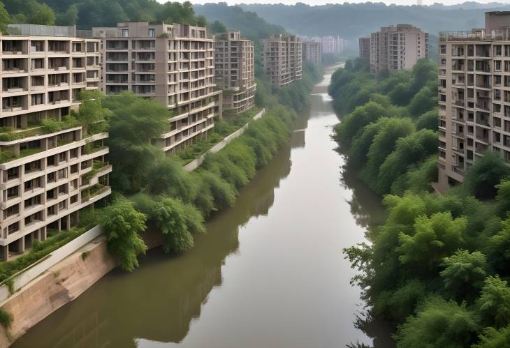 Shanghais Riverbank Development MultiStorey Living with Natural Preservation