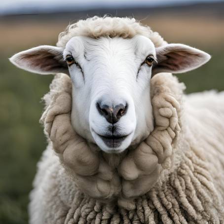 Sheep posing for the camera A closeup look at farm animals