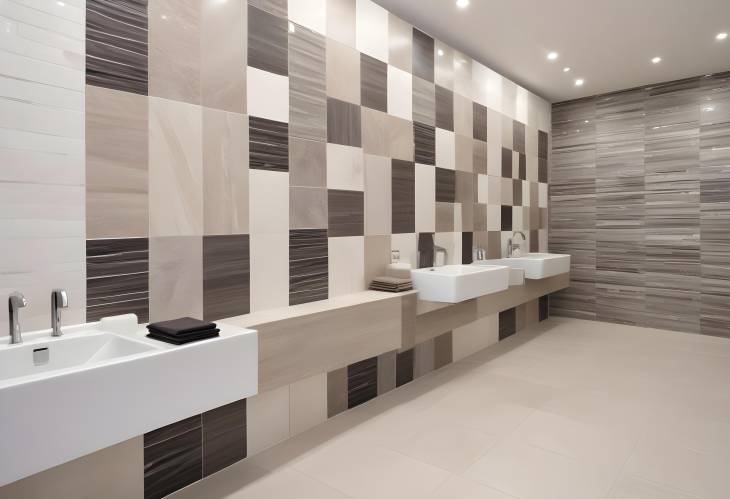 Showroom Display of Kitchen and Bathroom Tiles Modern Tiling Options for Floors and Walls