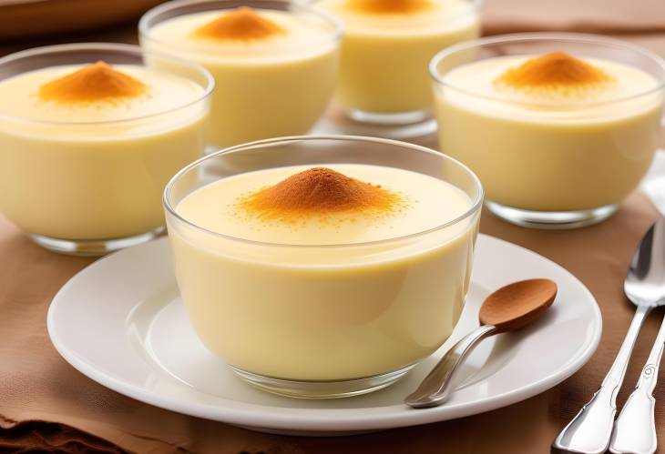 Silky Milk Custard Smooth Vanilla and Cinnamon Infused Dessert