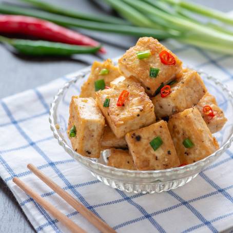 Simple StirFried Tofu with Greens and Sesame