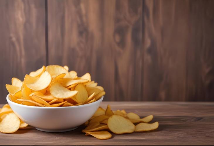 Snack Perfection Potato Chips in White Bowl for Beer and Pub Events