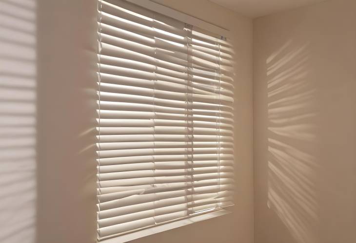 Soft Light Patterns from Venetian Blinds on a Wall