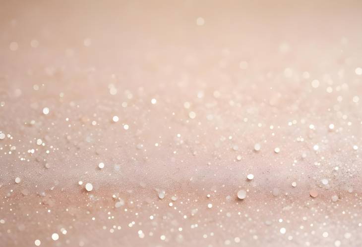 Soft Pastel Beige and Pearl Glitter Background with Blurred Effect