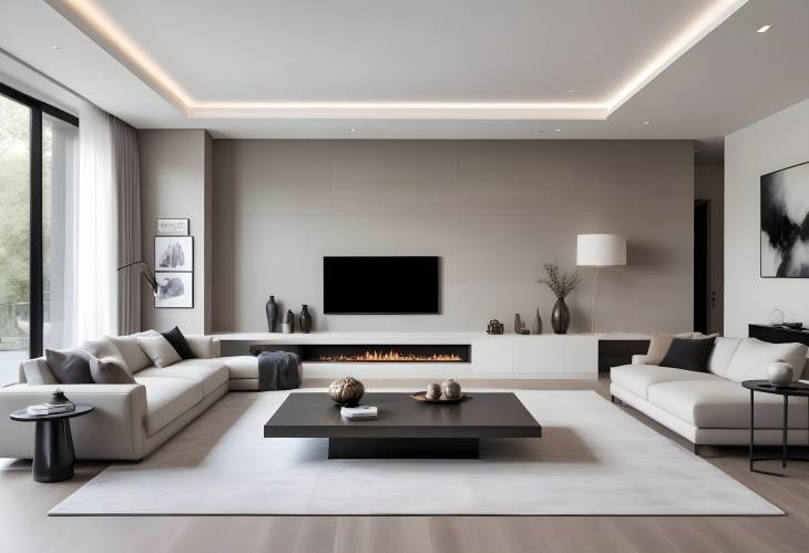 Sophisticated and Sleek Modern Minimalist Living Room Design