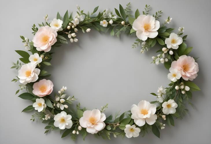 Sophisticated Floral Wreath with Elegant Blossoms and Fresh Greenery for a Timeless and Classic