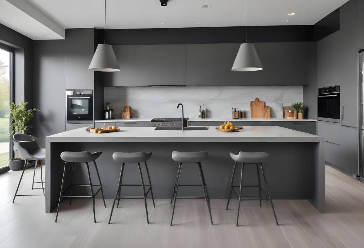 Sophisticated Gray Kitchen Design in a Modern Home Stylish and Functional Interior