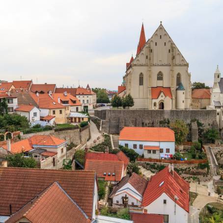 South Moravias Gothic St. Nicholas Church in Historic Znojmo