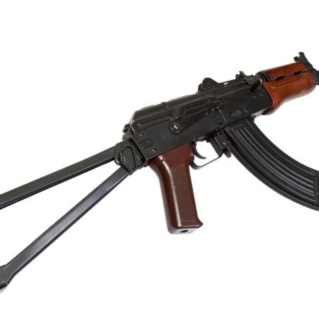 Soviet AKM Rifle Iconic Kalashnikov Assault Weapon Isolated